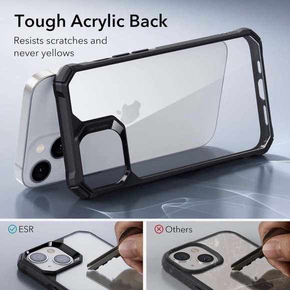 iPhone 14 Plus Black Case, Military Grade Protection, Shockproof Clear Black - Picture 6 of 6